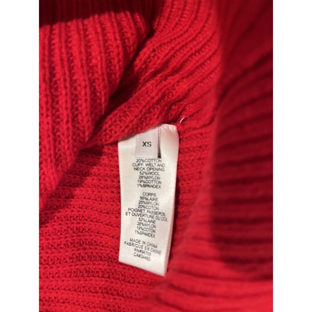 Rebecca Taylor womens Mock Neck Turtleneck Sweater size XS Red Wool Blend $295 - Picture 9 of 11